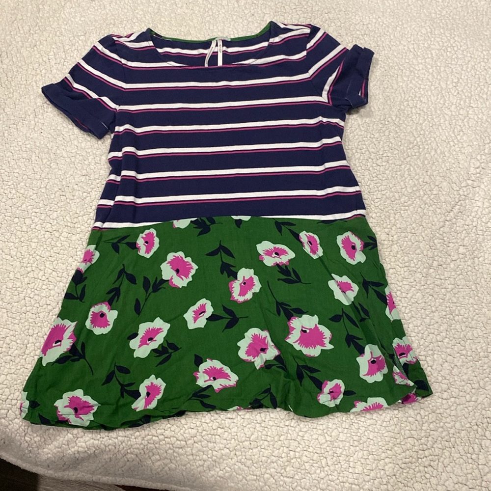 Anthropologie Floral and Stripes Top